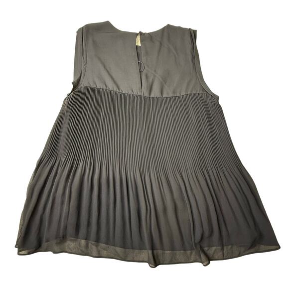 Zara Trf Collection Black Sleeveless Pleated Blouse - Picture 3 of 9